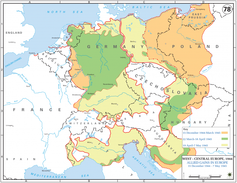 Allied gains in Europe, 15 December 1944-7 May 1945