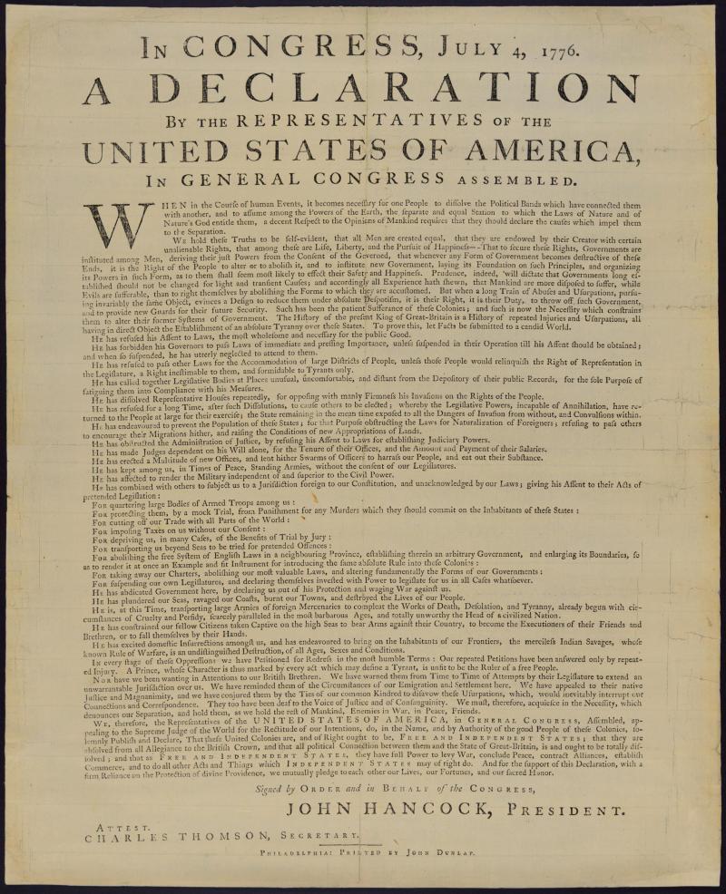 The Declaration of Independence