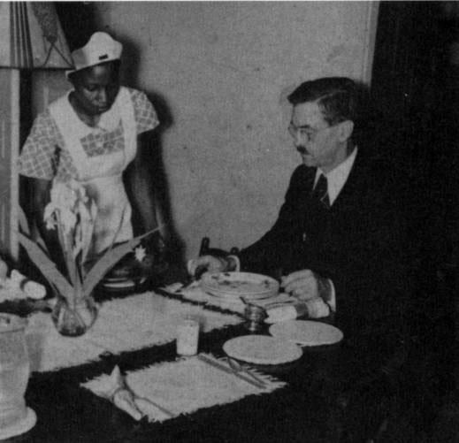 Professor Wallace Caldwell (1890–1961) with unnamed domestic