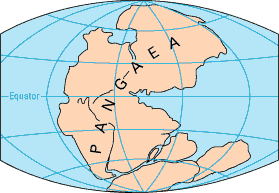 Map of the contentents through geologic time