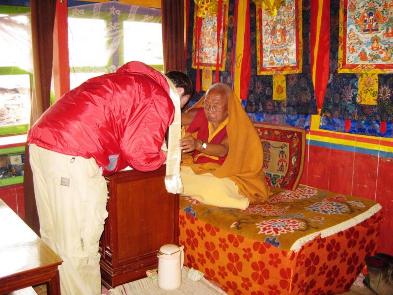 <img typeof="foaf:Image" src="http://statelibrarync.org/learnnc/sites/default/files/images/trek35-resize.jpg" width="1024" height="768" alt="Blessing at Tengboche Monastery" title="Blessing at Tengboche Monastery" />