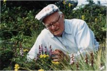 Hugh Morton with endangered wildflowers