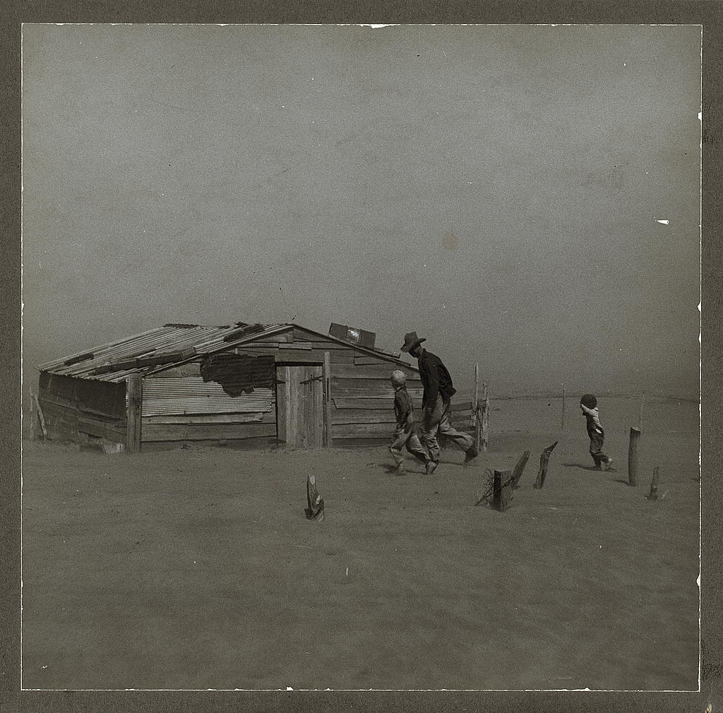 Dust storm in Cimarron County, Oklahoma in 1936